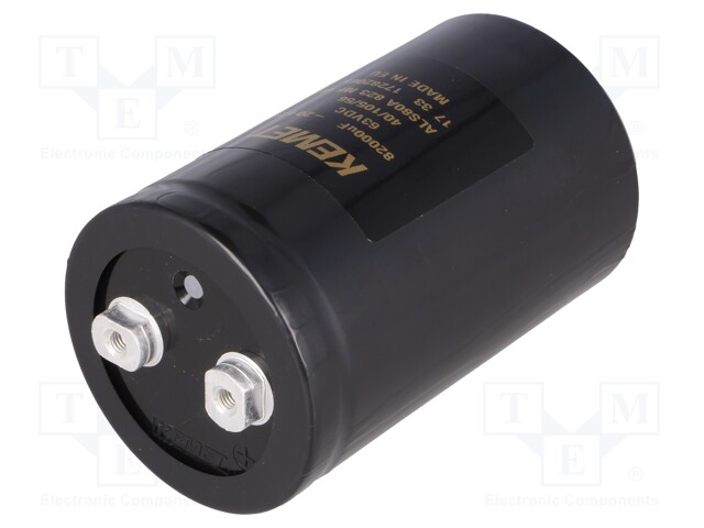 Capacitor: electrolytic; 82000uF; 63VDC; Leads: screw; ESR: 9mΩ