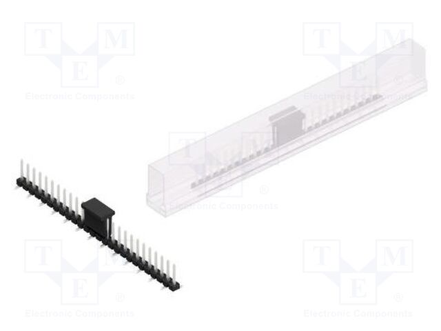 Connector: pin strips; pin header; male; PIN: 26; 2.54mm; SMT; 1x26