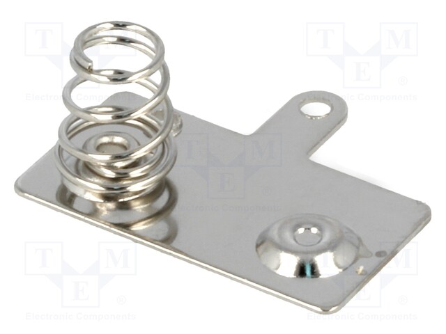 Button-like/spring contact(left); Mounting: soldered; Batt.no: 2