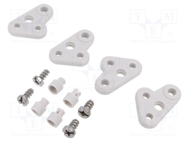 Set of clips; grey; Series: EURONORD; 4pcs.
