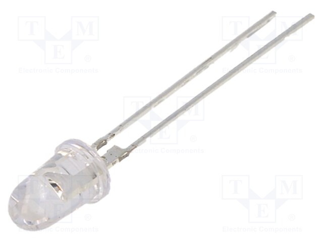 LED; 5mm; orange; 100000÷120000mcd; 8°; 70mA; 2.3÷2.8V