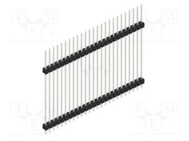 Connector: pin strips; pin header; male; PIN: 25; 2.54mm; THT; 1x25