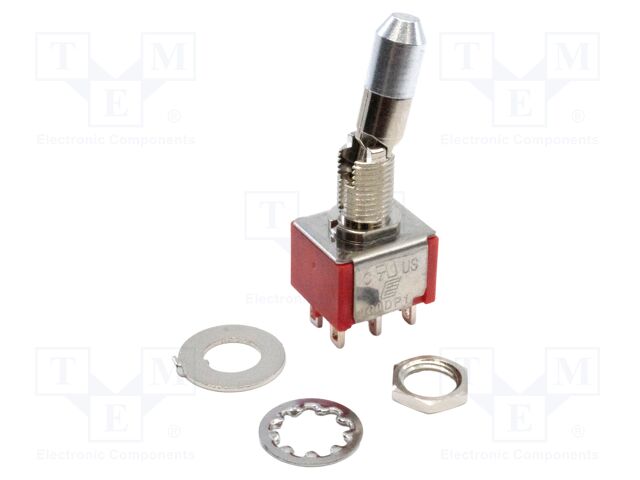 Switch: toggle; Pos: 2; DPDT; ON-ON; 2A/250VAC; 5A/28VDC; -30÷85°C