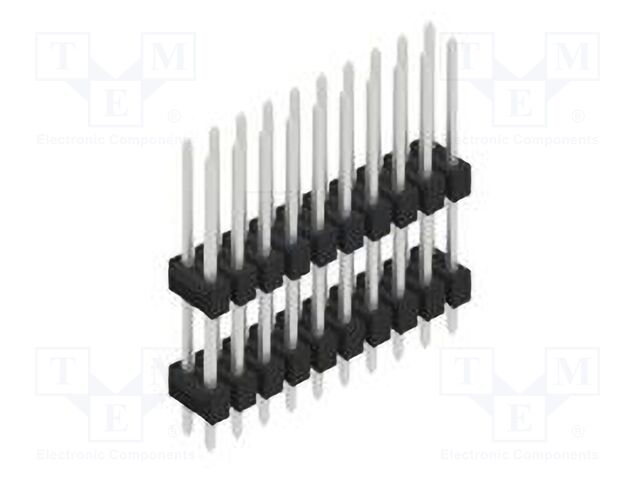 Connector: pin strips; pin header; male; PIN: 20; 2.54mm; THT; 2x10