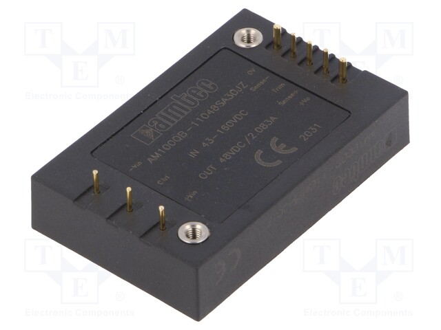 Converter: DC/DC; 100W; Uin: 43÷160V; 48VDC; Iout: 2.08A; 78g