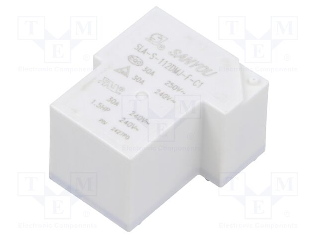Relay: electromagnetic; SPST-NO; Ucoil: 12VDC; 20A; Series: SLA; THT
