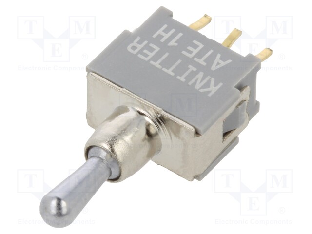 Switch: toggle; Pos: 3; SPDT; (ON)-OFF-ON; 0.05A; 0.05A; -20÷85°C