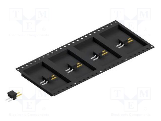 Connector: pin strips; pin header; male; PIN: 2; 2.54mm; SMT; 1x2