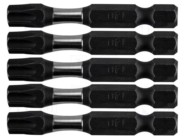 Screwdriver bit; Torx®; Kind: impact; Overall len: 50mm; 5pcs.