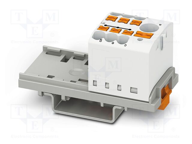 Splice terminal: rail; 24A; 690V; push-in; PA; 0.14÷4mm2; W: 28.6mm