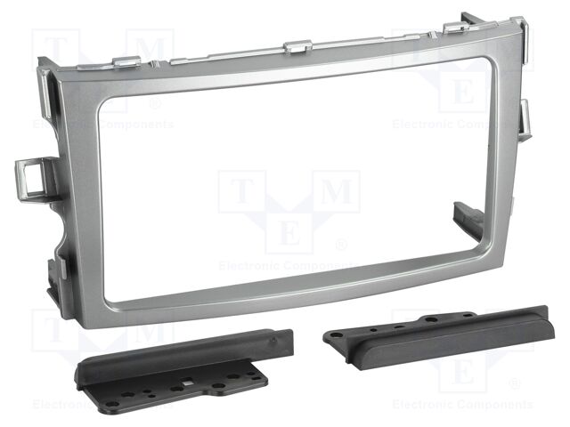 Radio frame; Toyota; 2 DIN; silver