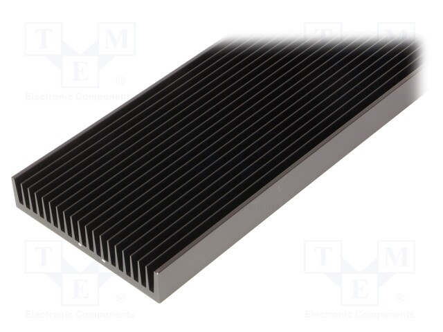 Heatsink: extruded; grilled; black; L: 1000mm; W: 200mm; H: 40mm