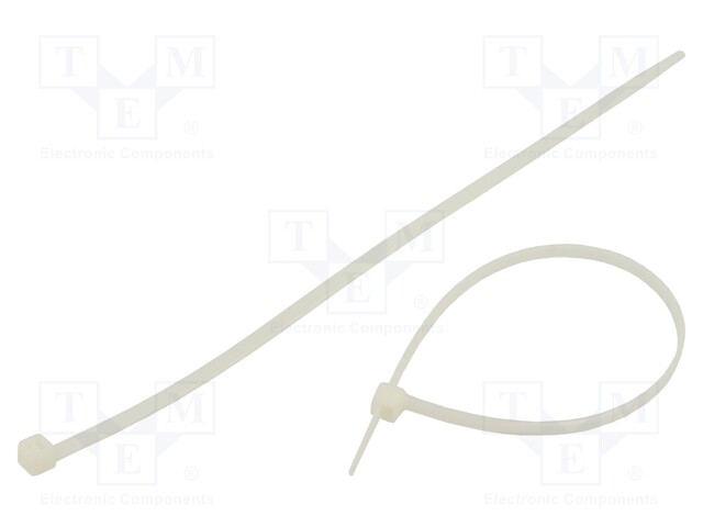 Cable tie; L: 250mm; W: 4.8mm; polyamide; 220N; natural; 100pcs.