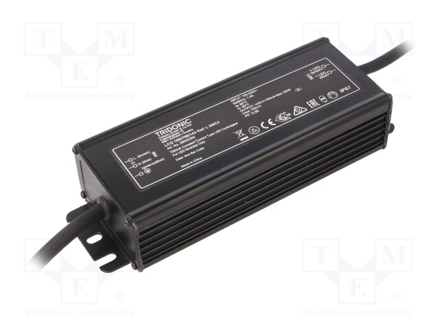 Power supply: switched-mode; LED; 100W; 43÷143VDC; 700mA; IP67