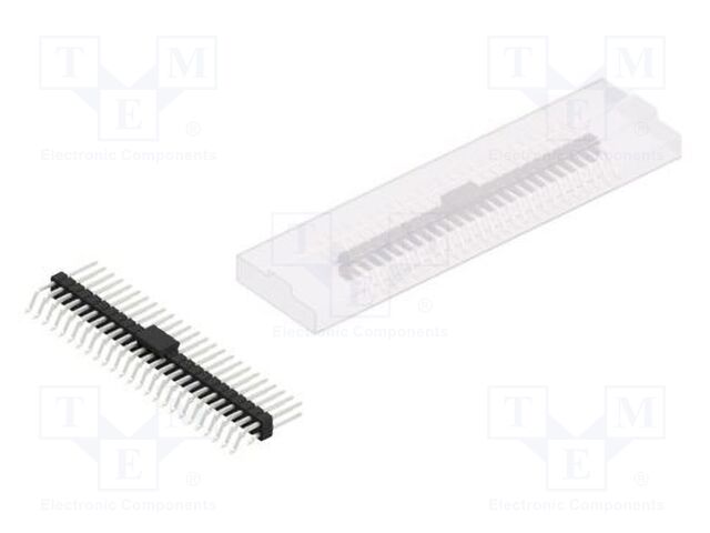 Connector: pin strips; pin header; male; PIN: 50; 2.54mm; SMT; 2x25