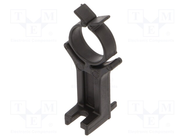 Harness Board Bundle Retainer, M3 Screw Mount, Nylon 6.6, Black, 12.7mm Dia, 27.2mm Standoff Height