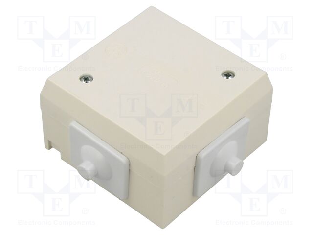 Enclosure: junction box; X: 70mm; Y: 41.5mm; Z: 70mm; wall mount; PVC