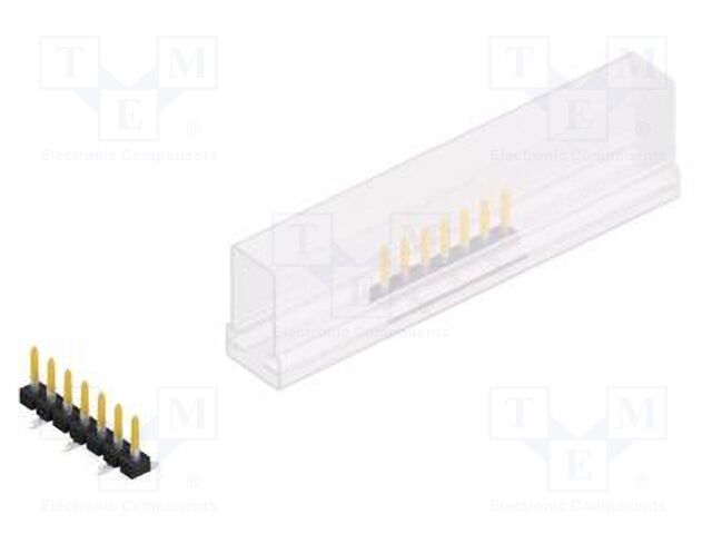 Connector: pin strips; pin header; male; PIN: 7; 2.54mm; SMT; 1x7
