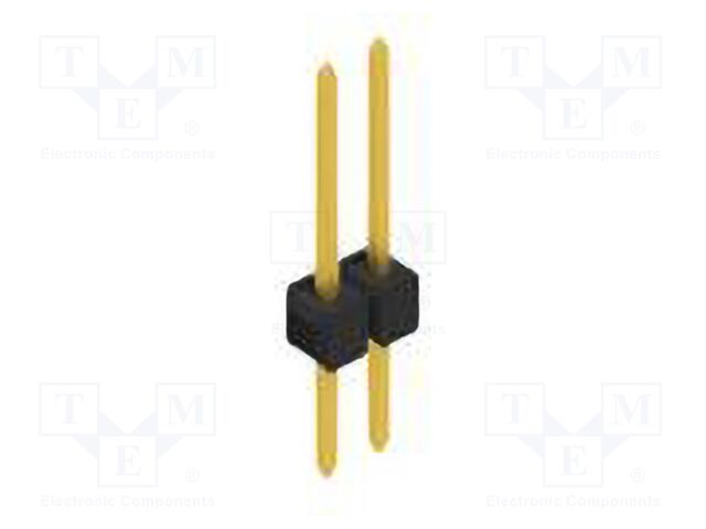 Connector: pin strips; pin header; male; PIN: 2; 2.54mm; THT; 1x2