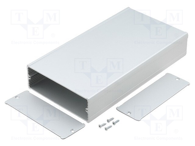 Enclosure: with panel; TUF; X: 120mm; Y: 200mm; Z: 42mm; aluminium