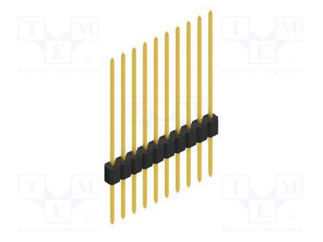 Connector: pin strips; pin header; male; PIN: 10; 1.27mm; THT; 1x10