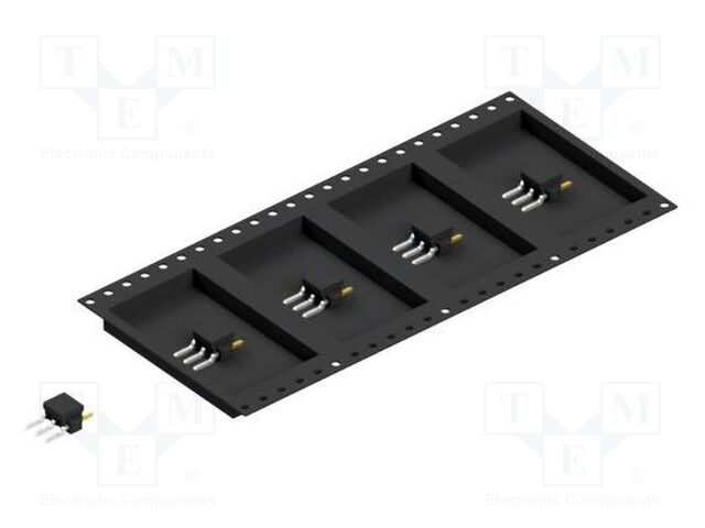 Connector: pin strips; pin header; male; PIN: 3; 2.54mm; SMT; 1x3