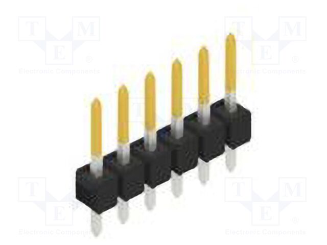 Connector: pin strips; pin header; male; PIN: 6; 2.54mm; THT; 1x6