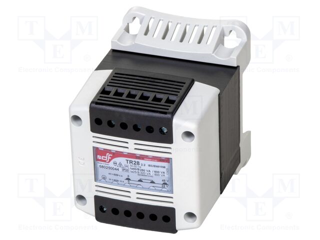 Transformer: mains; 250VA; 230VAC,400VAC; 24V; 48V; DIN; IP20