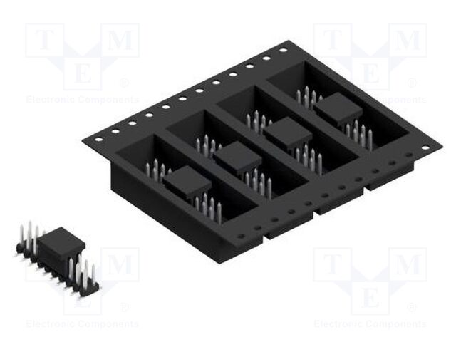 Connector: pin strips; pin header; male; PIN: 20; 2mm; SMT; 2x10