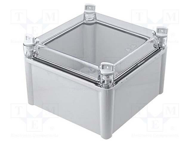 Enclosure: multipurpose; X: 188mm; Y: 188mm; Z: 130mm; SOLID; grey