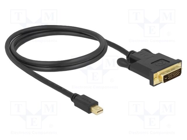 Cable; DVI-D (24+1) plug,mini HDMI plug; Len: 1m; black; 32AWG