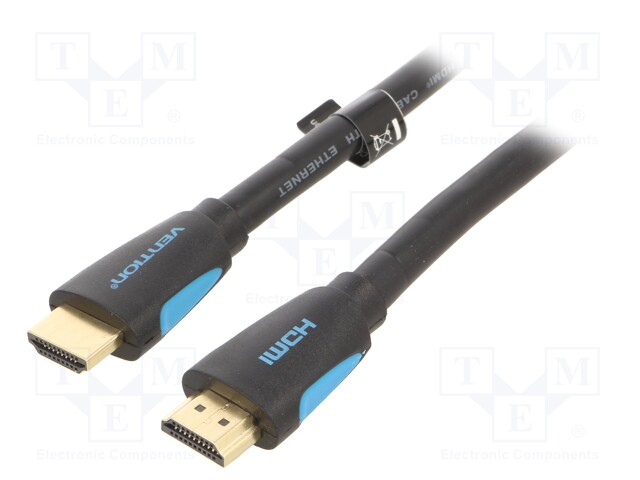 Cable; HDMI 2.0; HDMI plug,both sides; 15m; black; 30AWG; Core: Cu