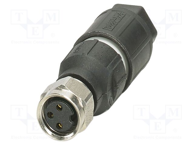 Connector: M8; PIN: 3; 4A; 60V; IP65; straight; unshielded; plug
