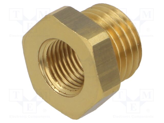 Brass; Mount.elem: thread adapter; Int.thread: M10x1