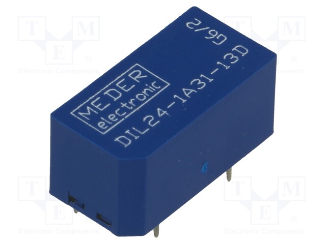Relay: reed; SPST-NO; Ucoil: 24VDC; 2A; max.500VDC; max.500VAC; THT