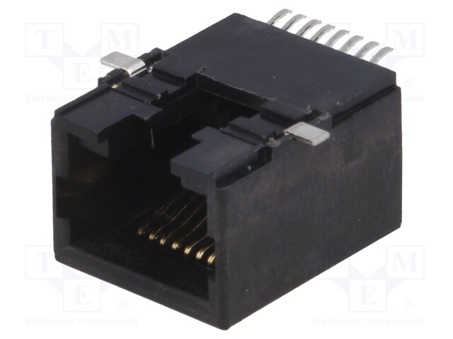 Socket; RJ45; PIN: 8; Layout: 8p8c; SMT; on PCBs; horizontal