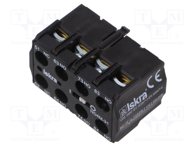 NC + NO x3; Relays accessories: auxiliary contacts