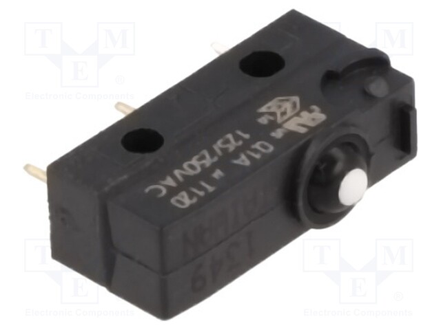 Microswitch SNAP ACTION; without lever; SPDT; 0.1A/125VAC; Pos: 2
