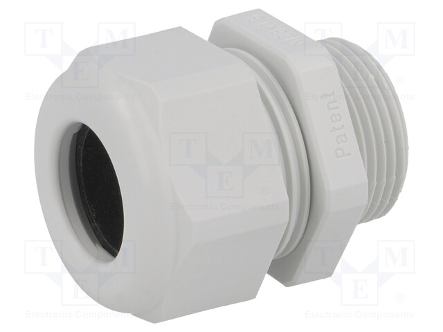 Cable gland; M25; IP68; Mat: polyamide; light grey; UL94V-0