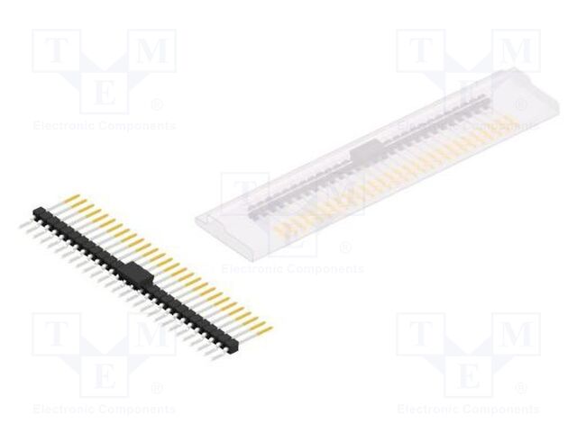 Connector: pin strips; pin header; male; PIN: 28; 2.54mm; SMT; 1x28
