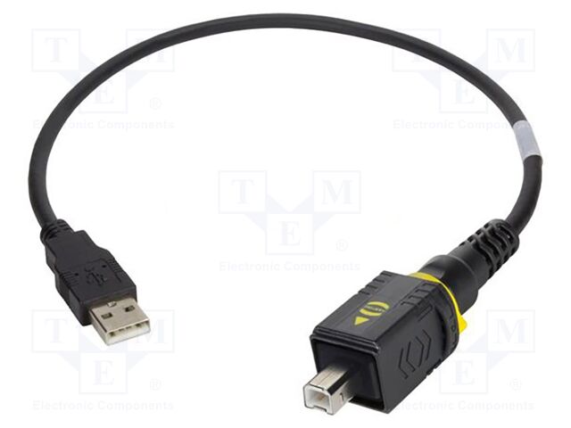 Cable; USB 2.0; USB A plug,USB B plug; 2m; black; hermetic x1