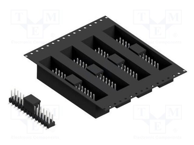 Connector: pin strips; pin header; male; PIN: 28; 2.54mm; SMT; 2x14