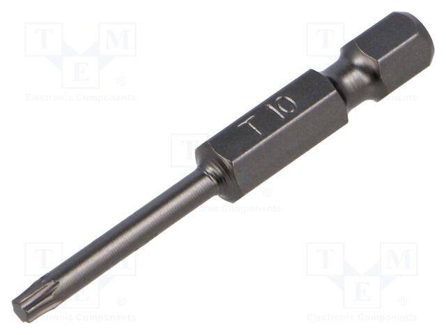 Screwdriver bit; Torx®; TX10; Overall len: 50mm