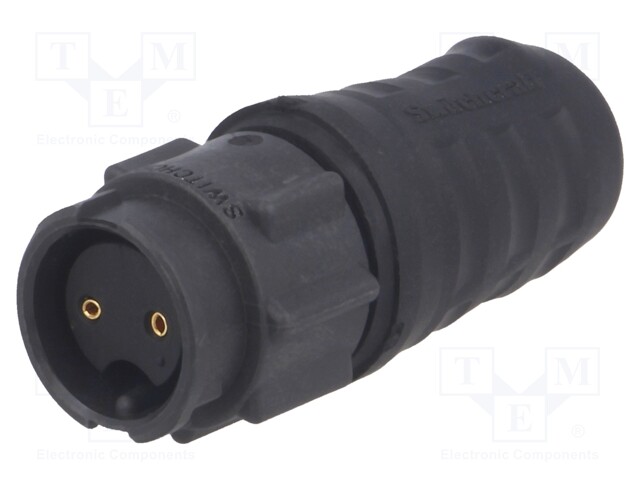 Connector: circular; Series: EN3; plug; female; soldering; PIN: 2; 3A