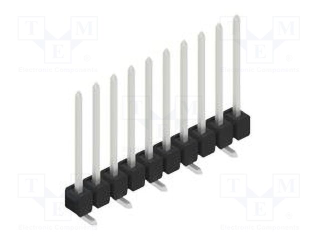 Connector: pin strips; pin header; male; PIN: 10; 2.54mm; SMT; 1x10
