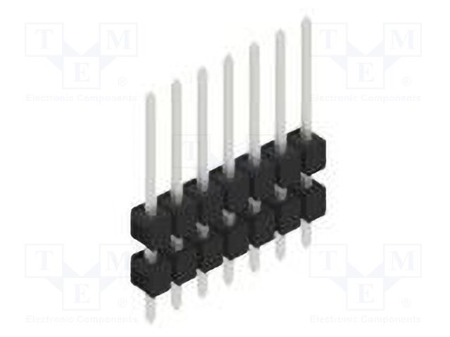 Connector: pin strips; pin header; male; PIN: 7; 2.54mm; THT; 1x7