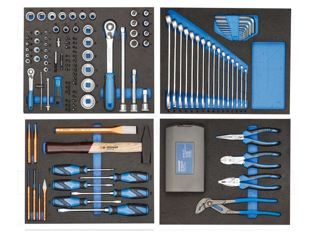 Kit: general purpose; tool trolley; 147pcs.