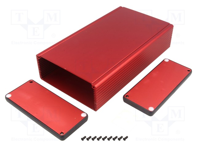 Enclosure: with panel; 1455; X: 125mm; Y: 220mm; Z: 51mm; aluminium