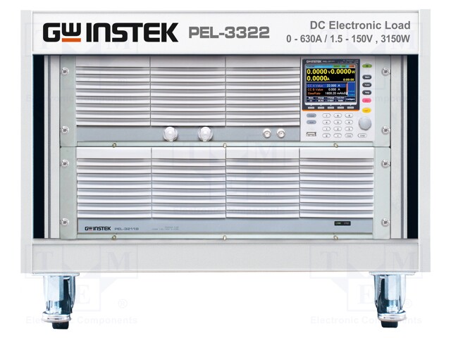Device: electronic load; 1.5÷150V; 0÷630A; 3150W; 598x611x706mm