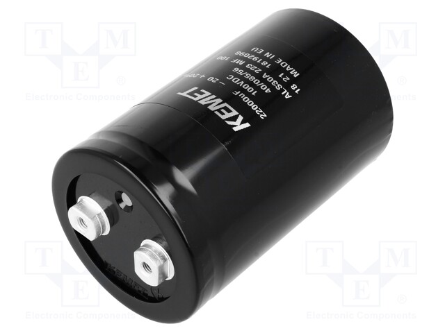 Capacitor: electrolytic; 22000uF; 100VDC; Leads: screw; ESR: 13mΩ